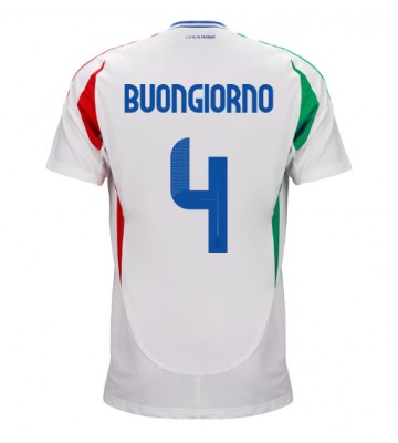 Italien Alessandro Buongiorno #4 Udebanetrøje EM 2024 Kort ærmer